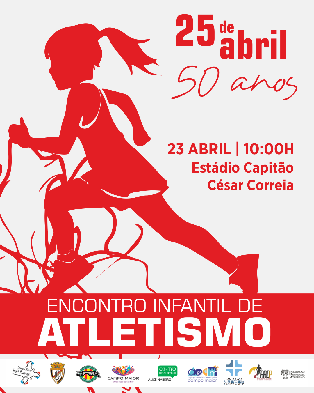 Capa Oficial do Evento Encontro Infantil de Atletismo