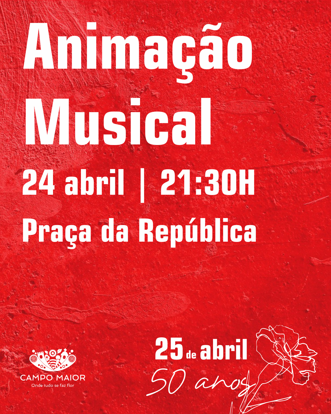 Capa Oficial do Evento Animação Musical 24 de Abril