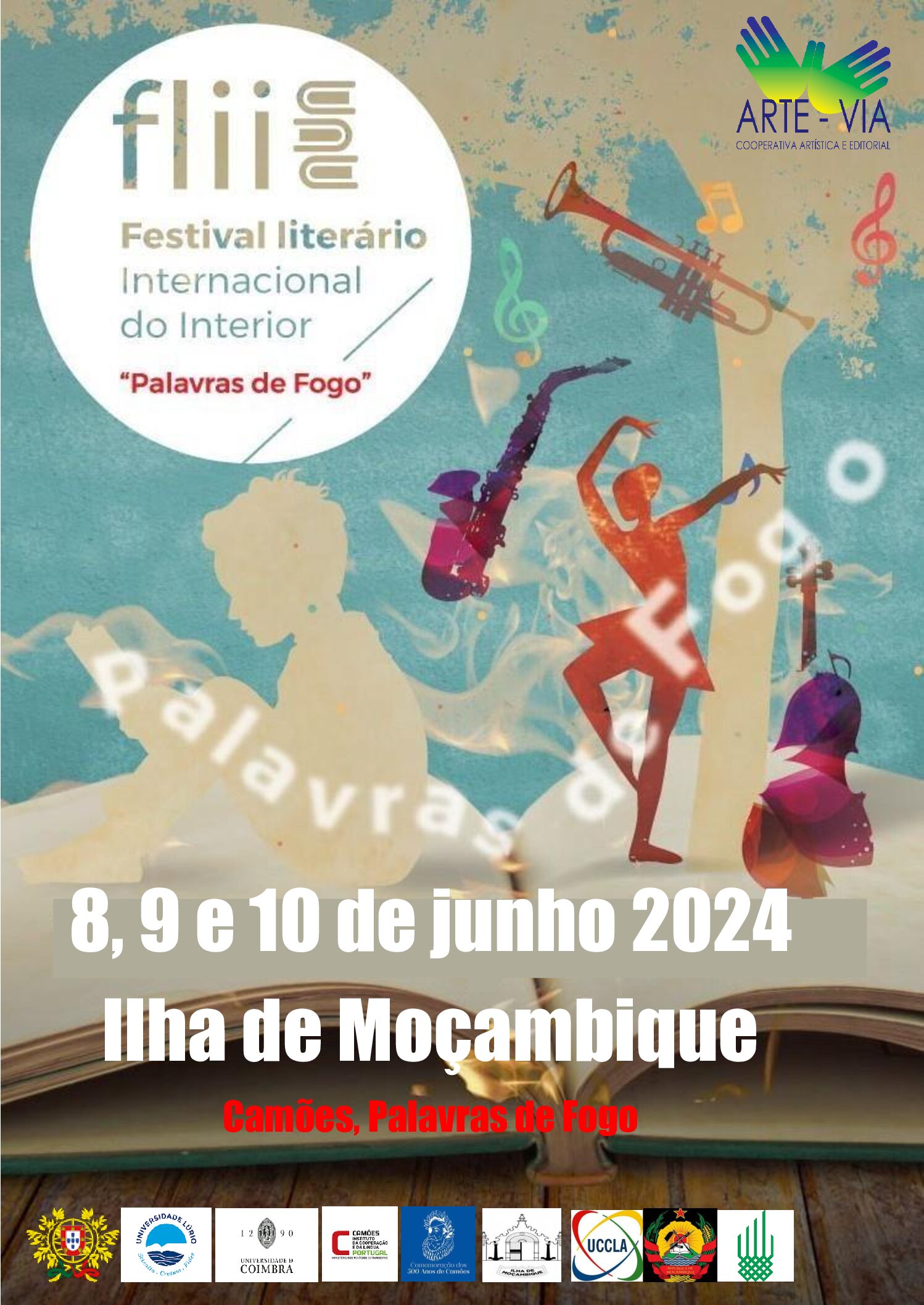 Capa Oficial do Evento 7ª Edição do Festival Literário Internacional do Interior - Palavras de Fogo