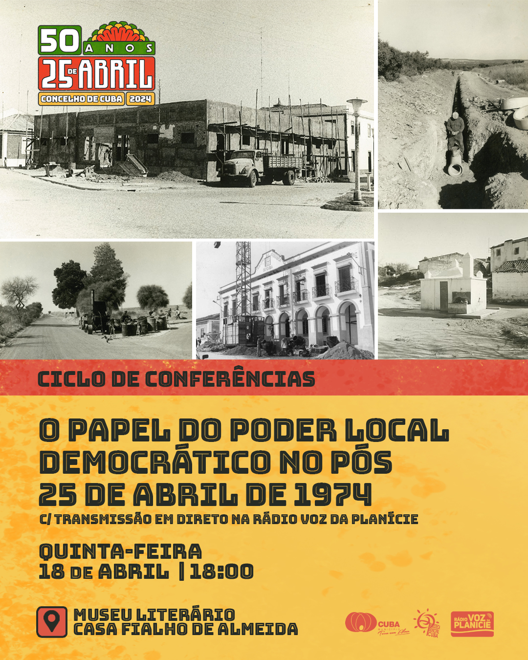 Capa do Evento Conferência: O papel do poder local democrático no pós 25 de Abril de 1974