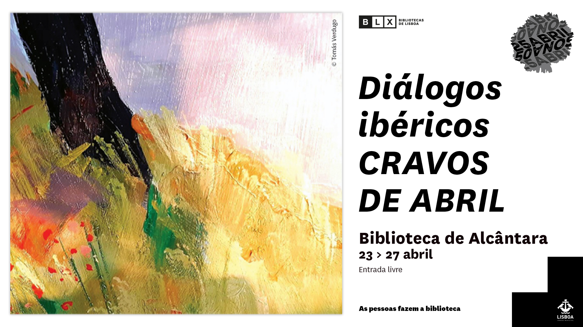 Capa do Evento Diálogos ibéricos - Cravos de Abril