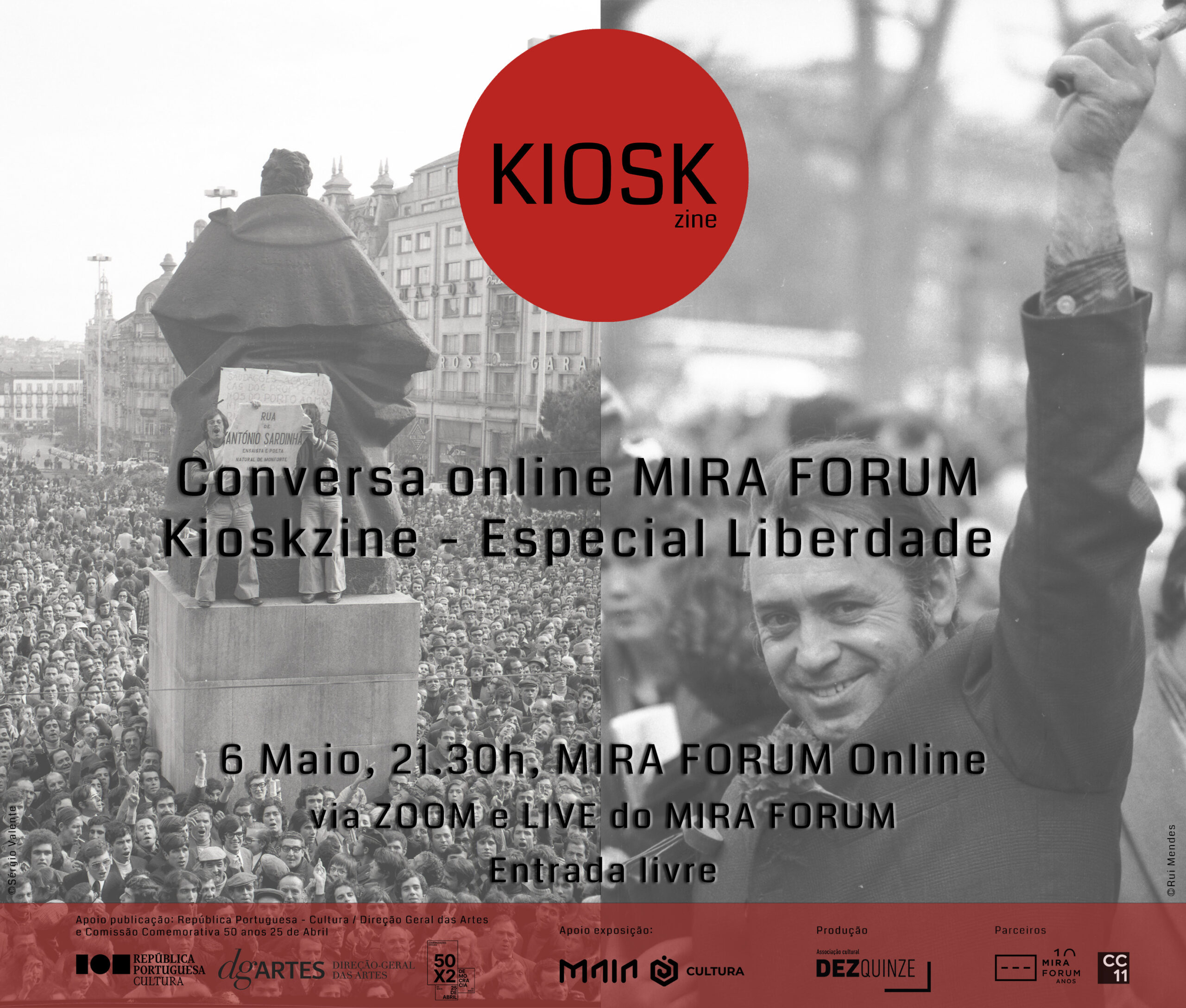 Capa do Evento Kioskzine - Especial Liberdade - Conversa online no MIRA FORUM
