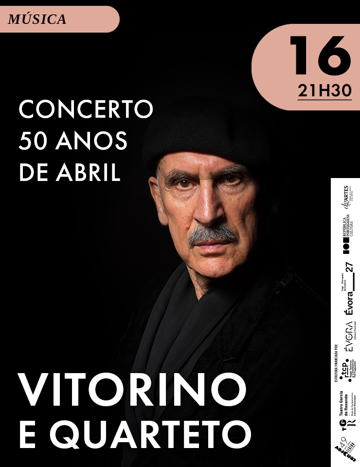 Capa Oficial do Evento Vitorino e Quarteto - Concerto 50 Anos de Abril