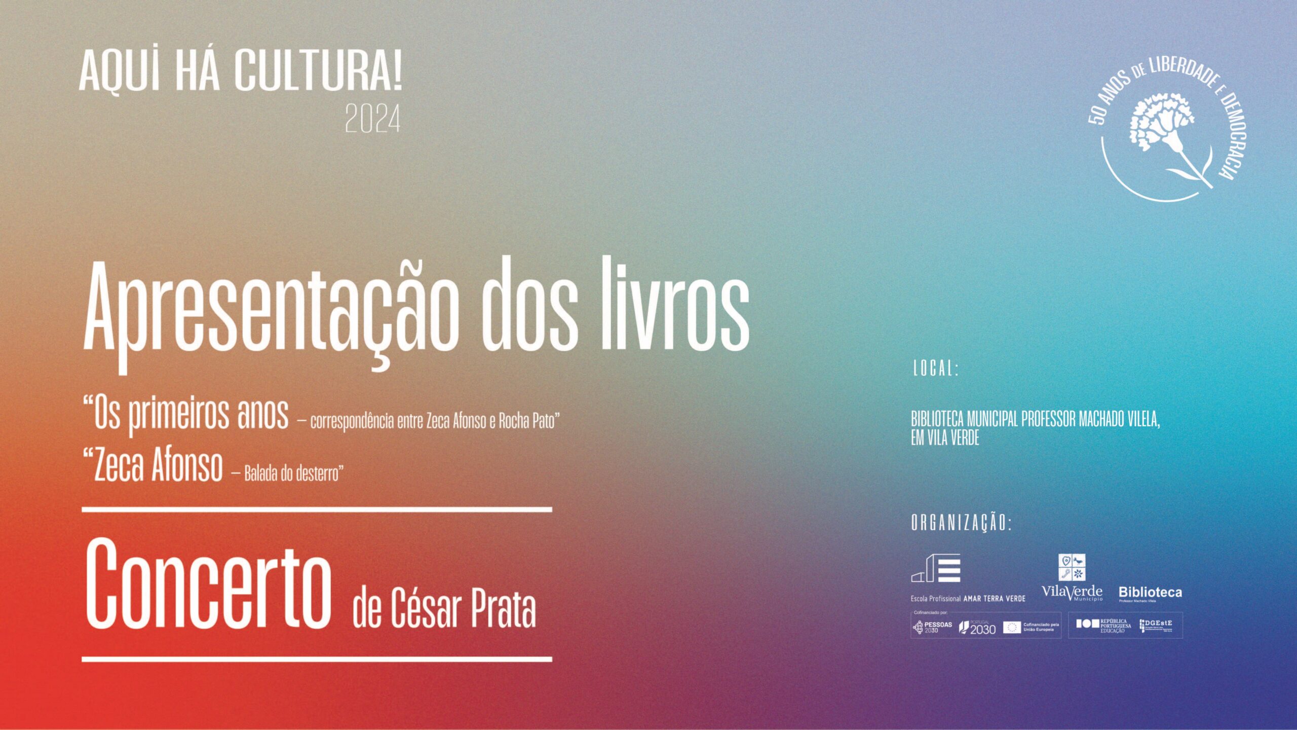 Capa do Evento Apresentação de obras sobre Zeca Afonso e concerto de César Prata