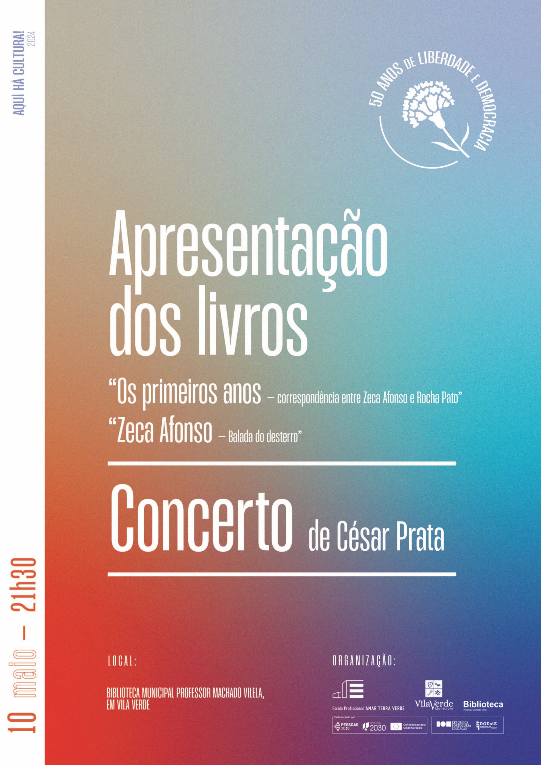 Capa Oficial do Evento Apresentação de obras sobre Zeca Afonso e concerto de César Prata