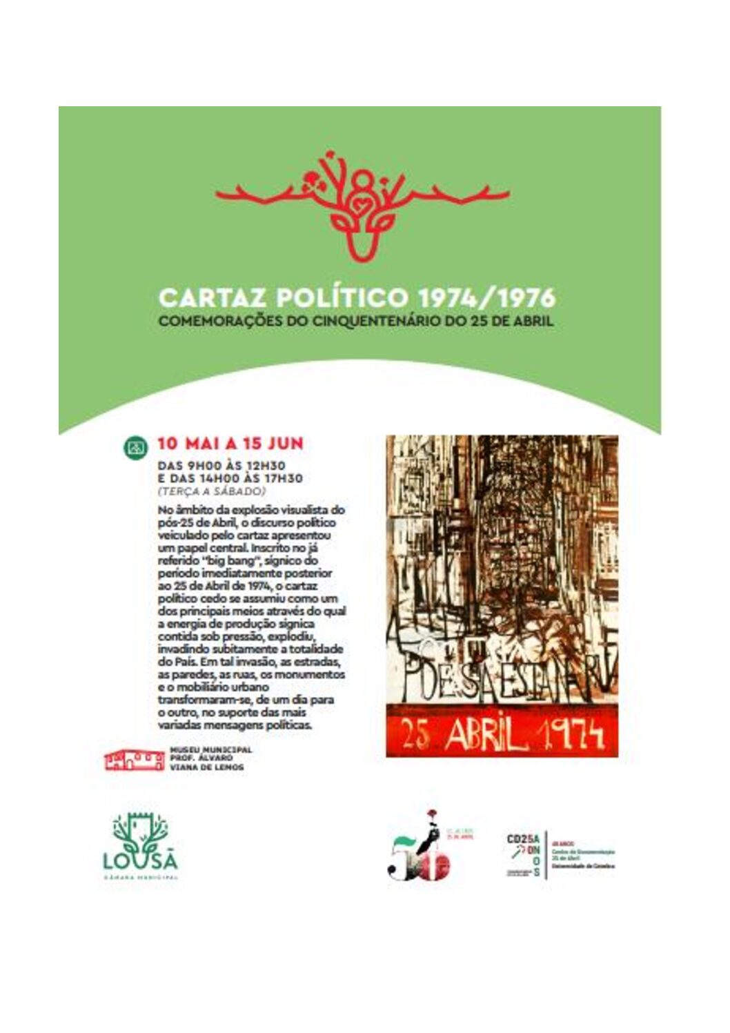 Capa Oficial do Evento Cartaz político 1974/1976