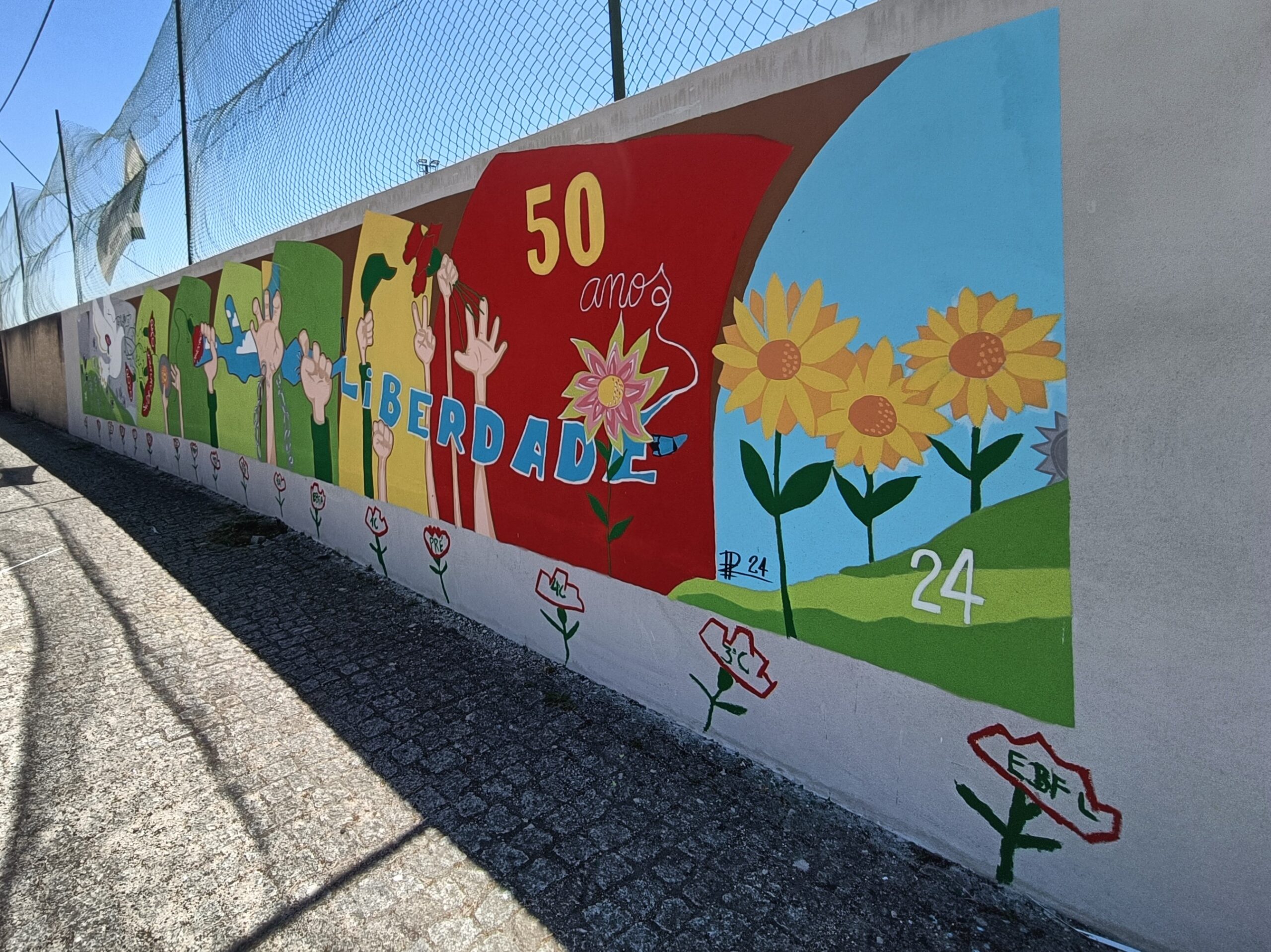 Capa do Evento Mural alusivo ao 50º aniversário do 25 de abril de 1974