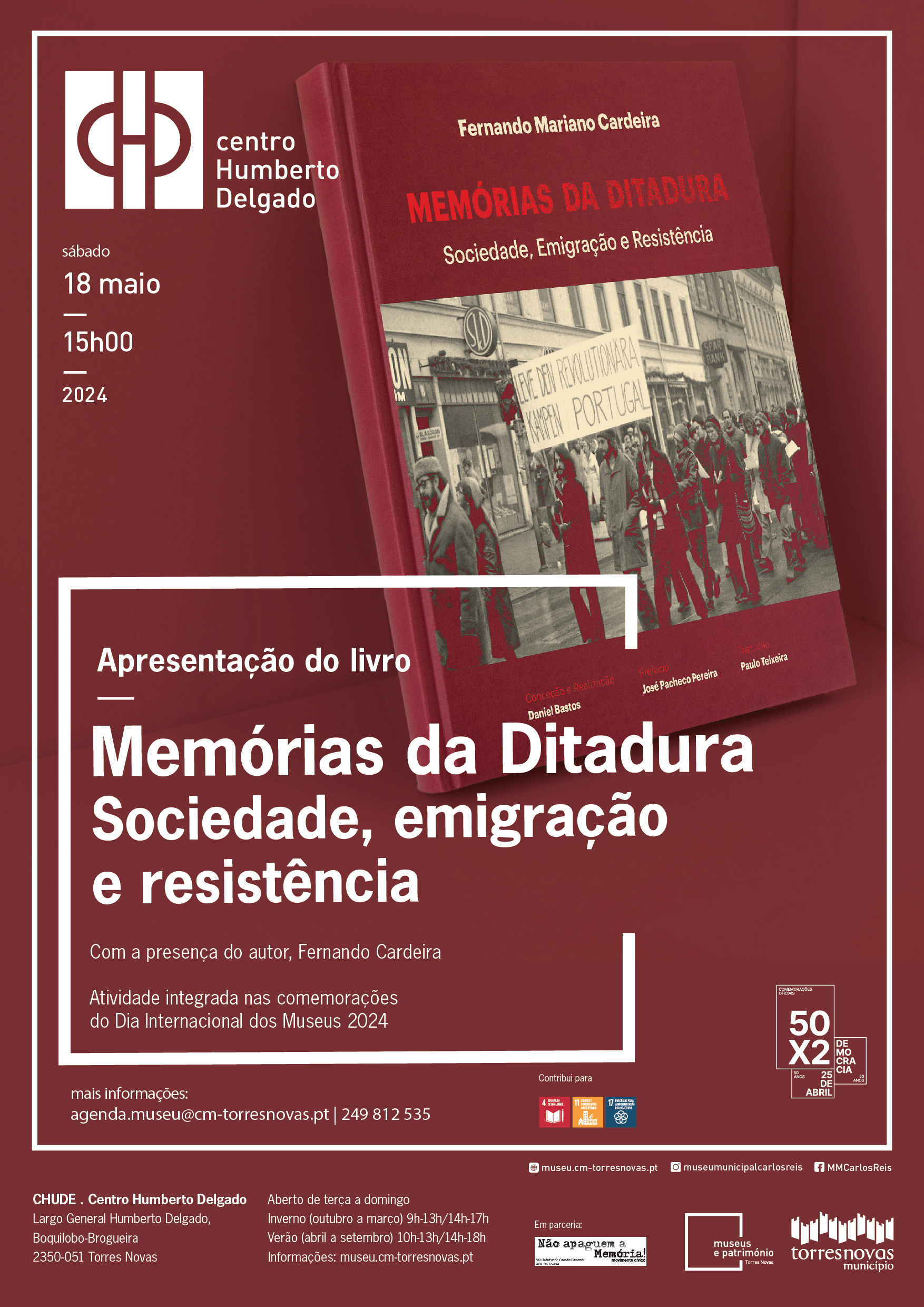Capa Oficial do Evento Apresentação do livro «Memórias da Ditadura» 