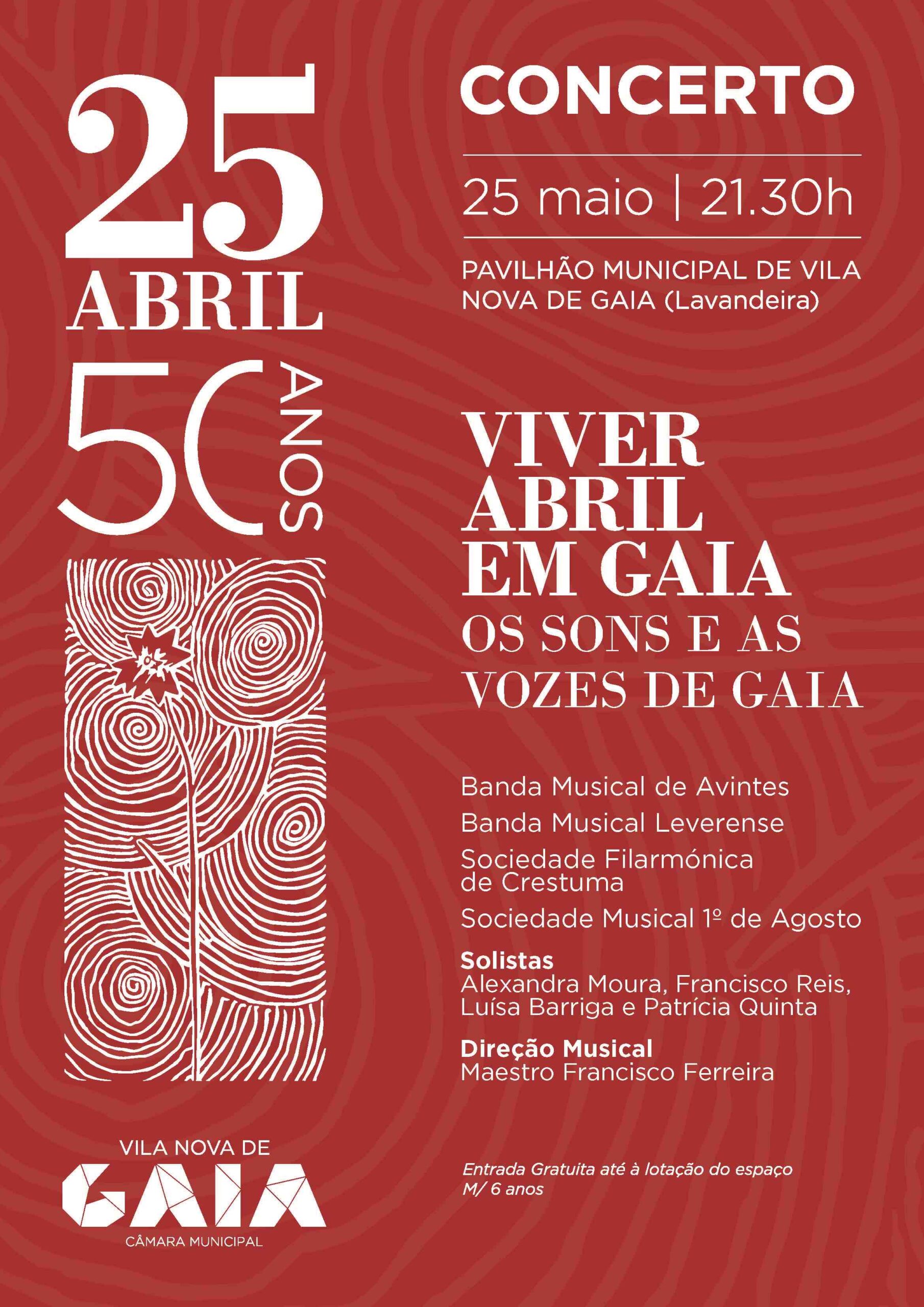 Capa Oficial do Evento Viver Abril em Gaia – Os Sons e as Vozes de Gaia