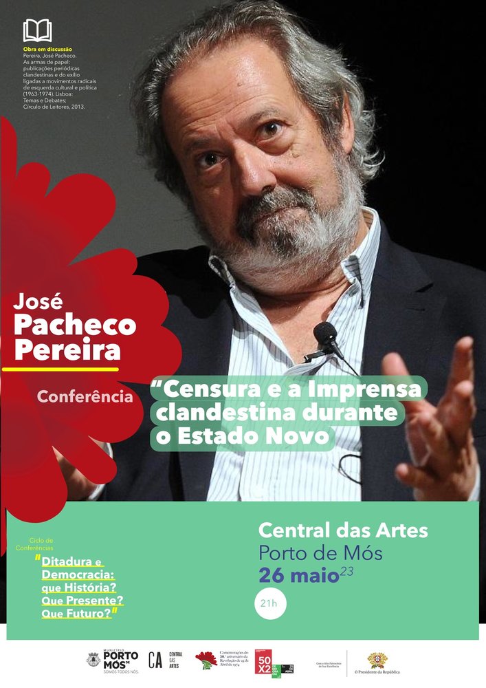 Capa do Evento José Pacheco Pereira - 'Censura e a Imprensa Clandestina durante o Estado Novo'