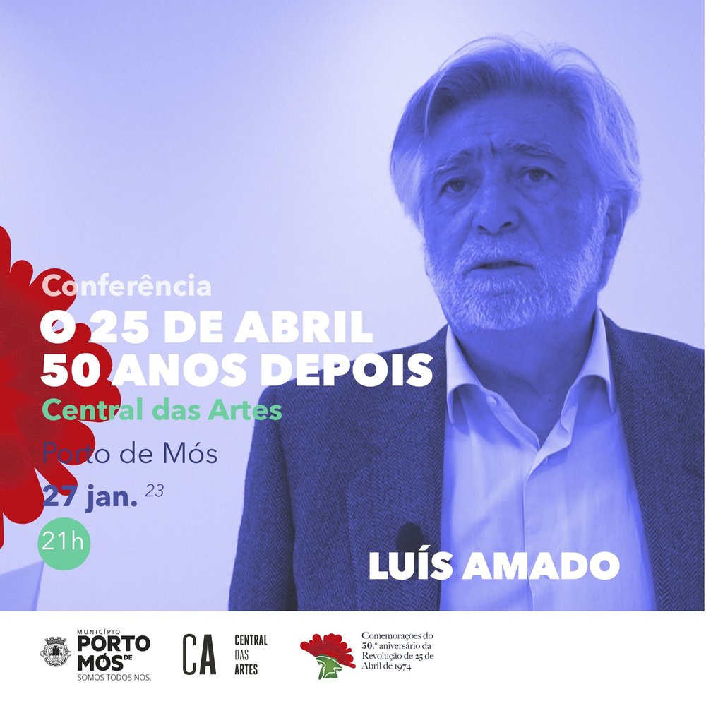 Capa do Evento  Luís Amado - “O 25 de Abril 50 anos depois. A democracia no mundo em guerra “