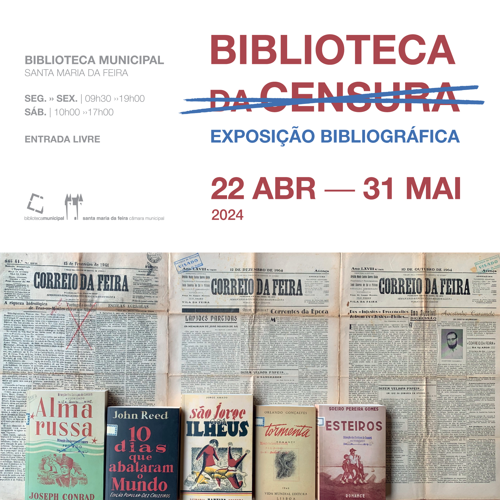 Capa Oficial do Evento Exposição bibliográfica: A biblioteca da censura 
