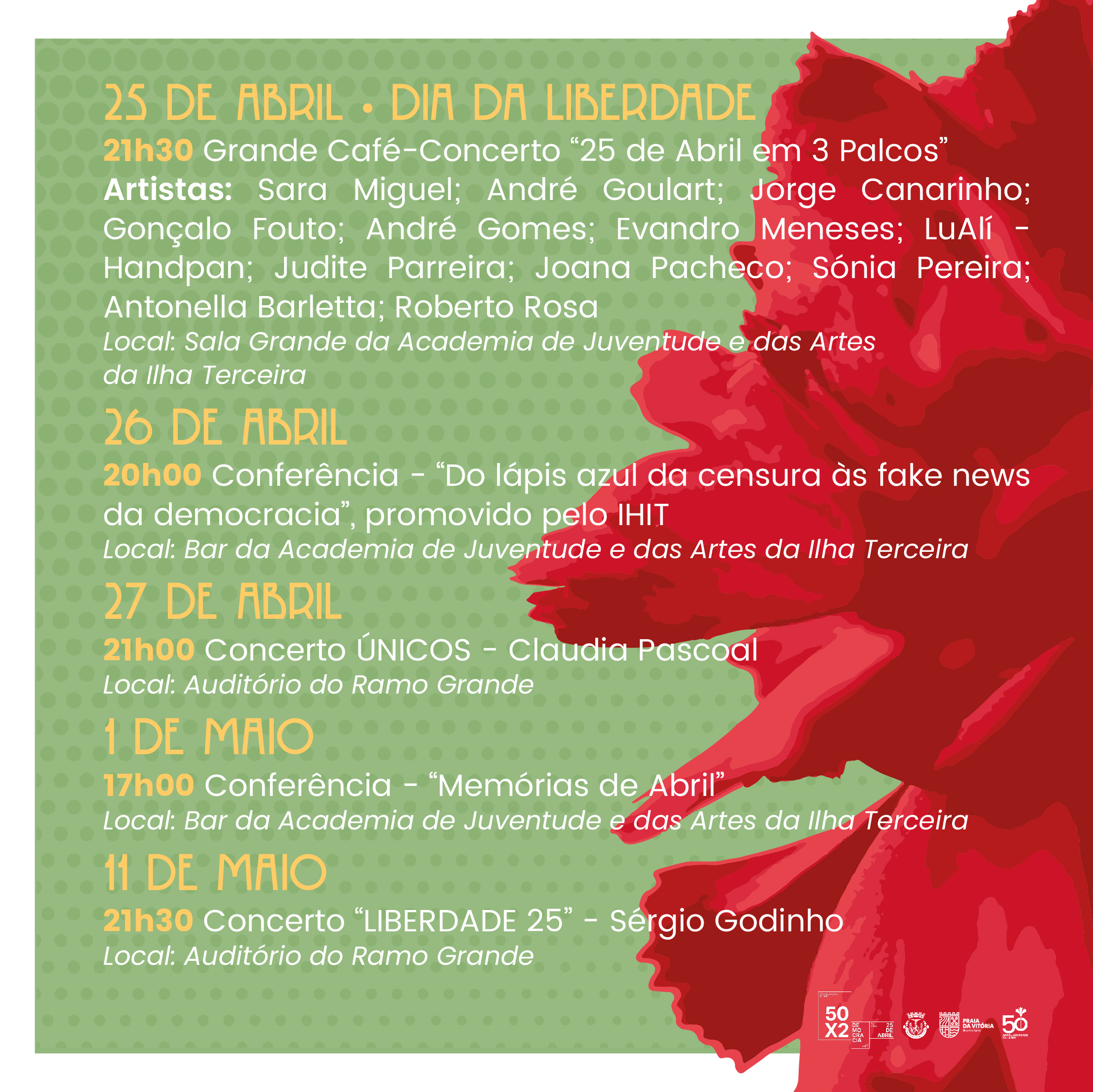 Capa Oficial do Evento Concerto Sérgio Godinho e os Assessores - Liberdade 25