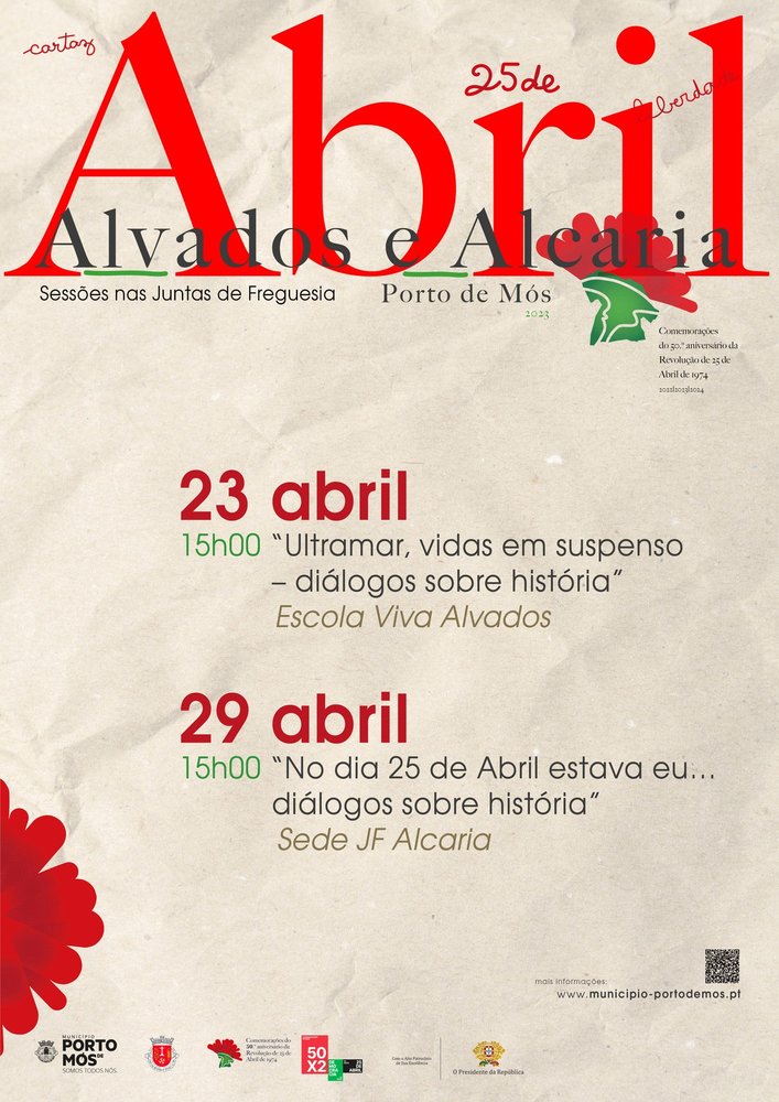 Capa do Evento 25 de Abril 'Diálogos sobre História' - Sessões nas Juntas de Freguesia