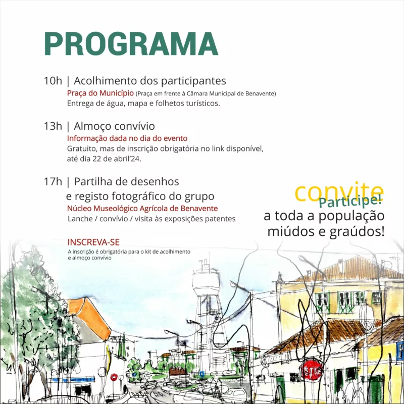Capa Oficial do Evento 5º Encontro Urban and Nature Sketchers “Ruas da Liberdade”