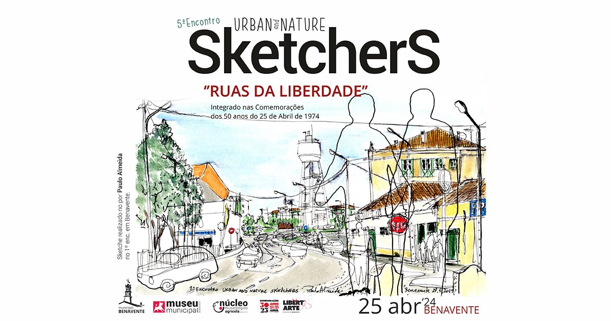 Capa do Evento 5º Encontro Urban and Nature Sketchers “Ruas da Liberdade”