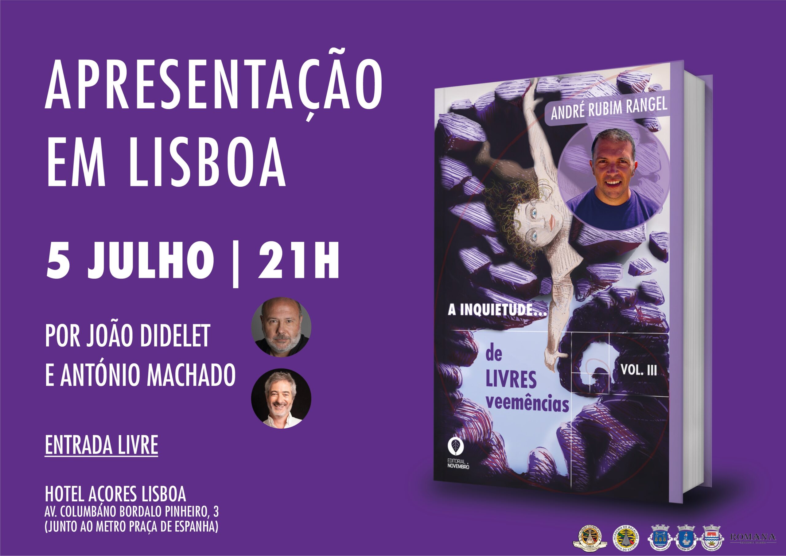 Capa Oficial do Evento Apresentação em Lisboa do livro 