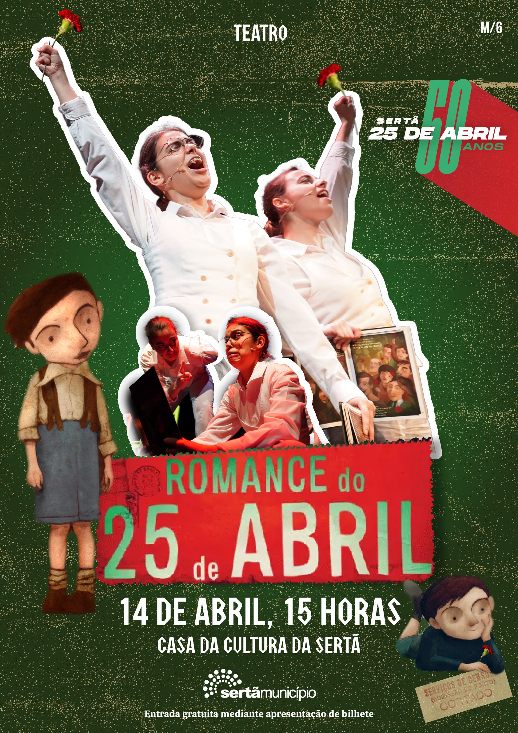 Capa Oficial do Evento Teatro “Romance do 25 de Abril”