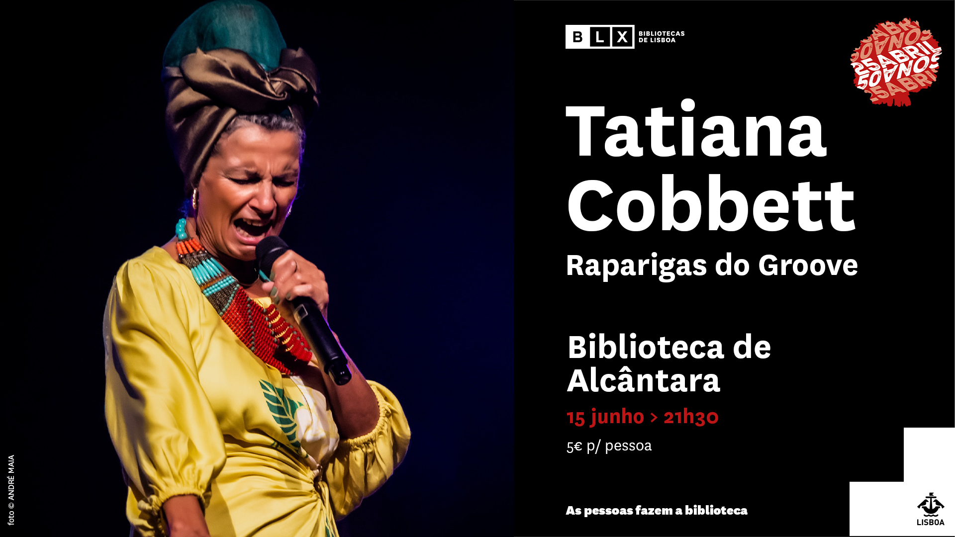 Capa Oficial do Evento Raparigas do Groove - Tatiana Cobbett