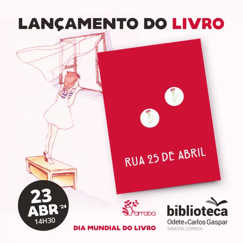 Capa Oficial do Evento Dia Mundial do Livro “Rua 25 de Abril”