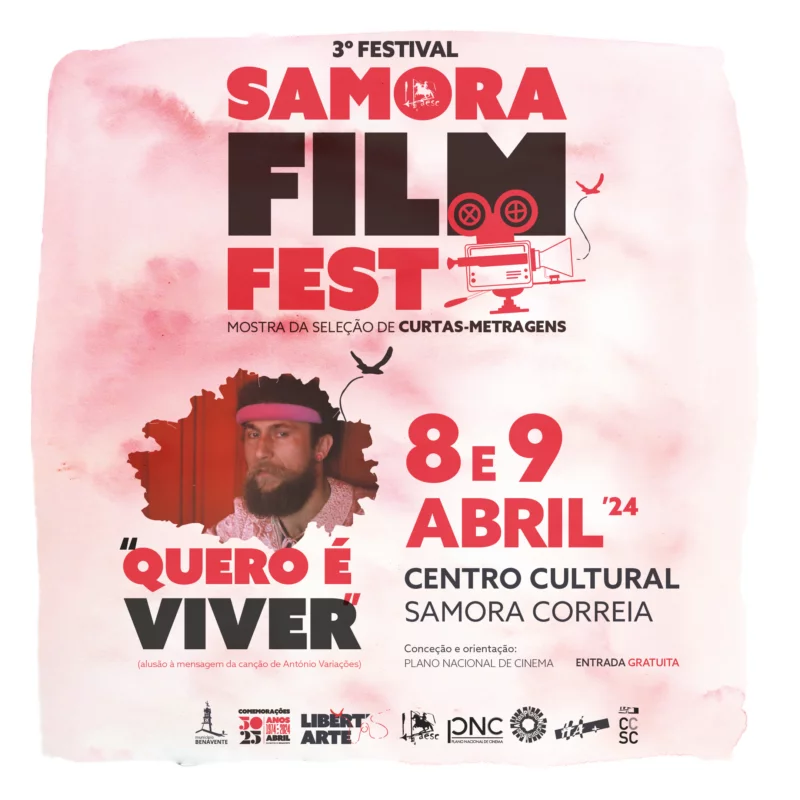 Capa Oficial do Evento 3º Festival Samora FilmFest “Quero é Viver”