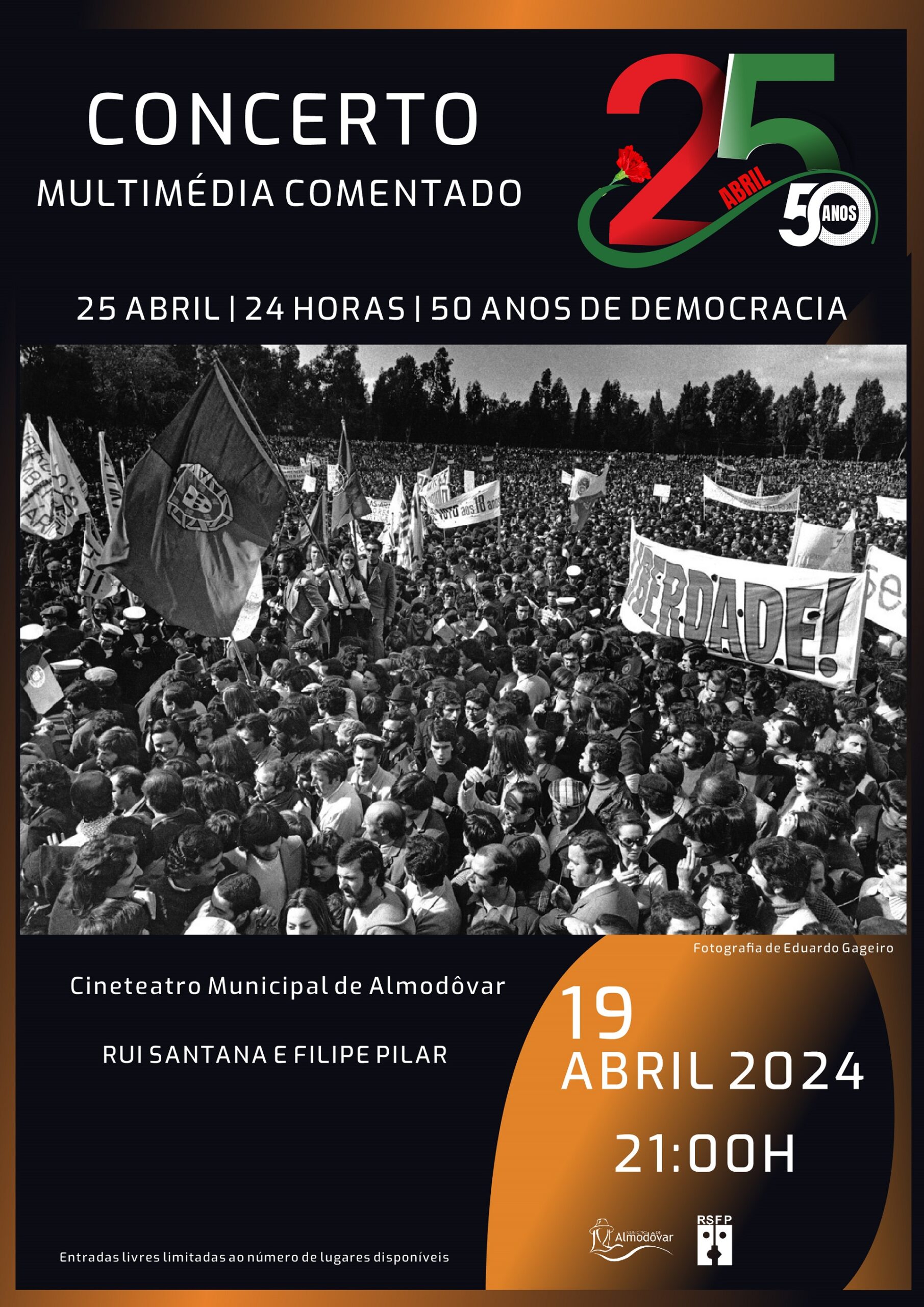 Capa do Evento 25 Abril | 24 Horas | 50 Anos de Democracia 