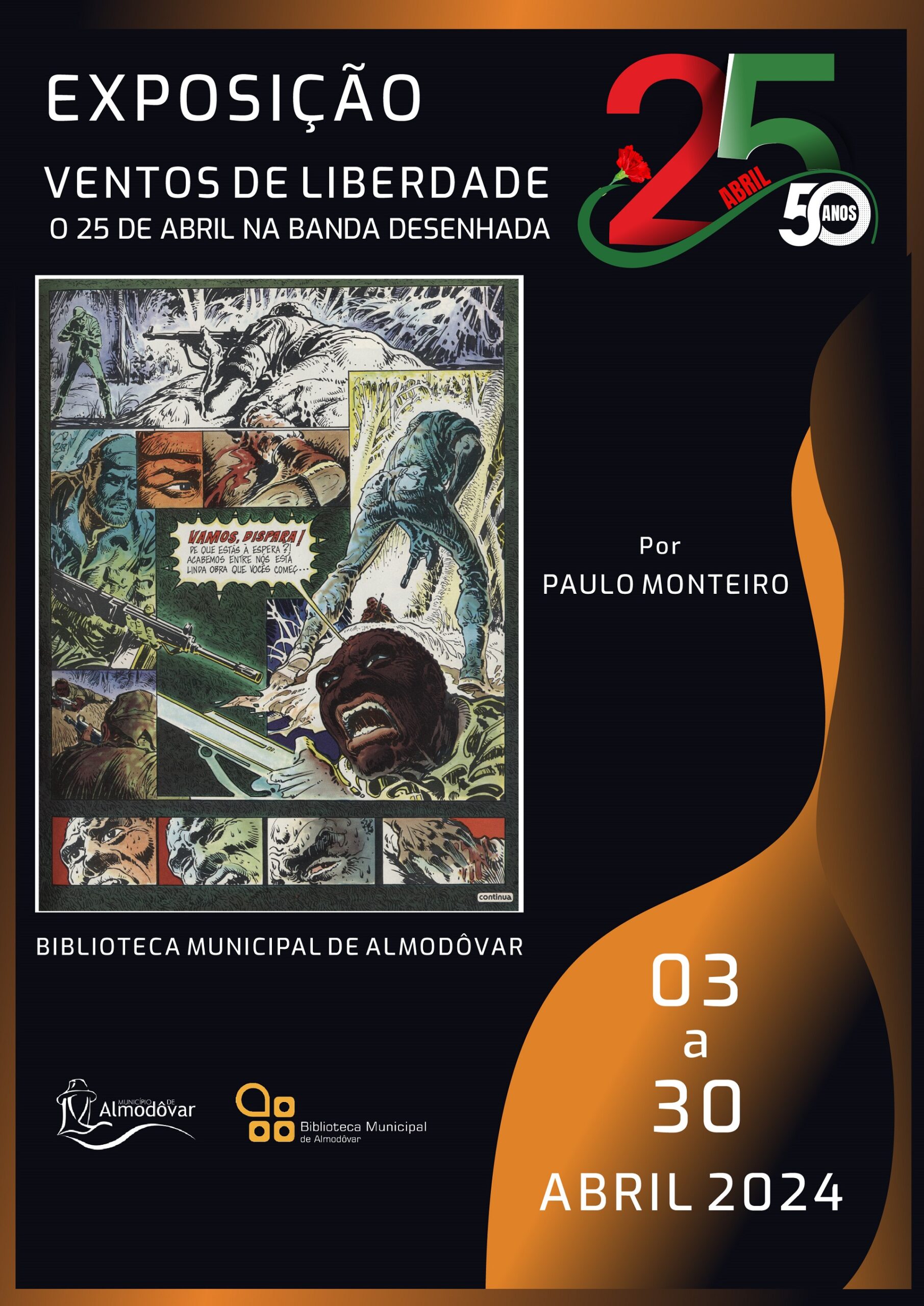 Capa do Evento Ventos de Liberdade - O 25 de Abril na Banda Desenhada