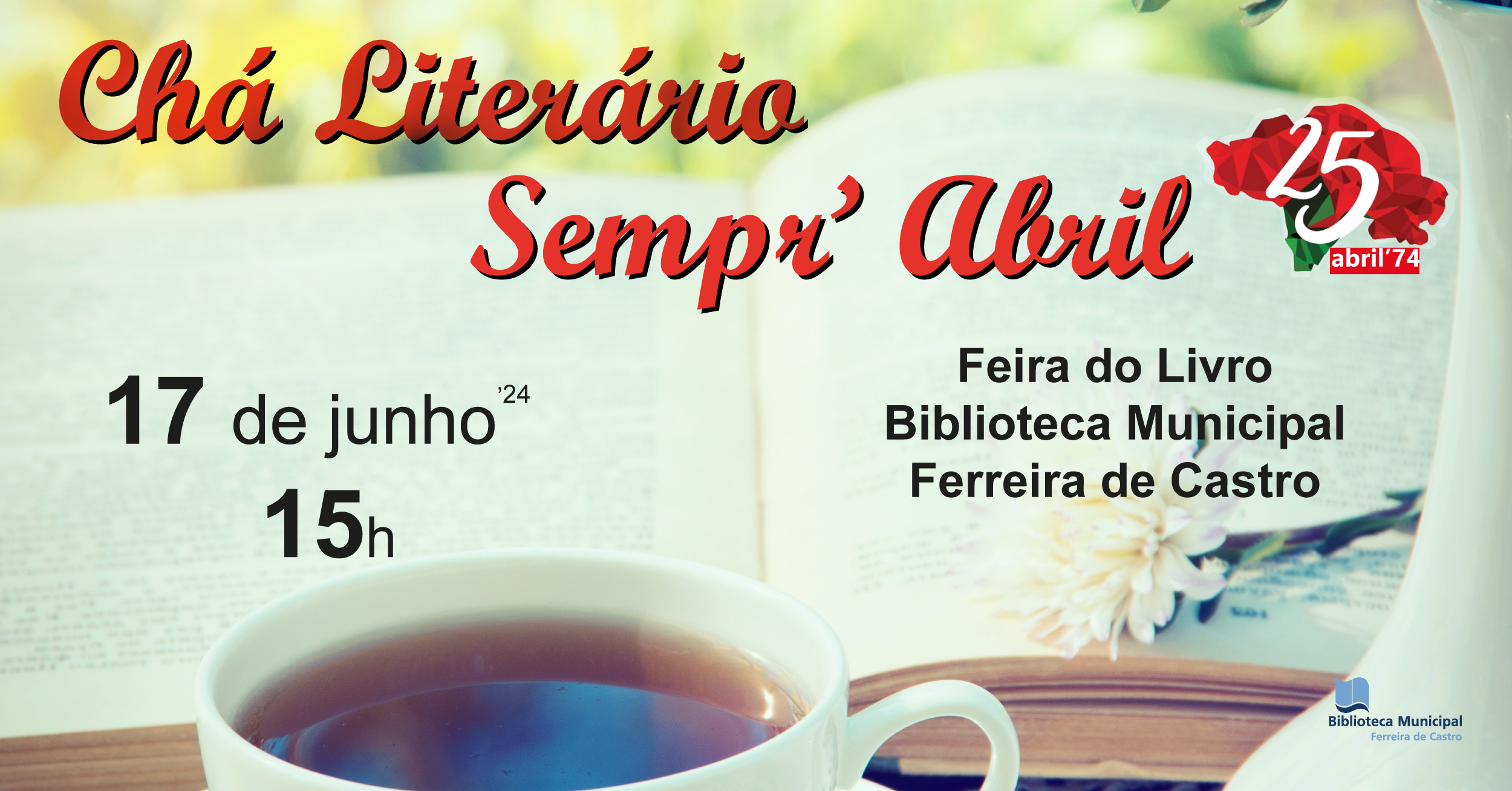 Capa Oficial do Evento Chá literário: SEMPR’ Abril