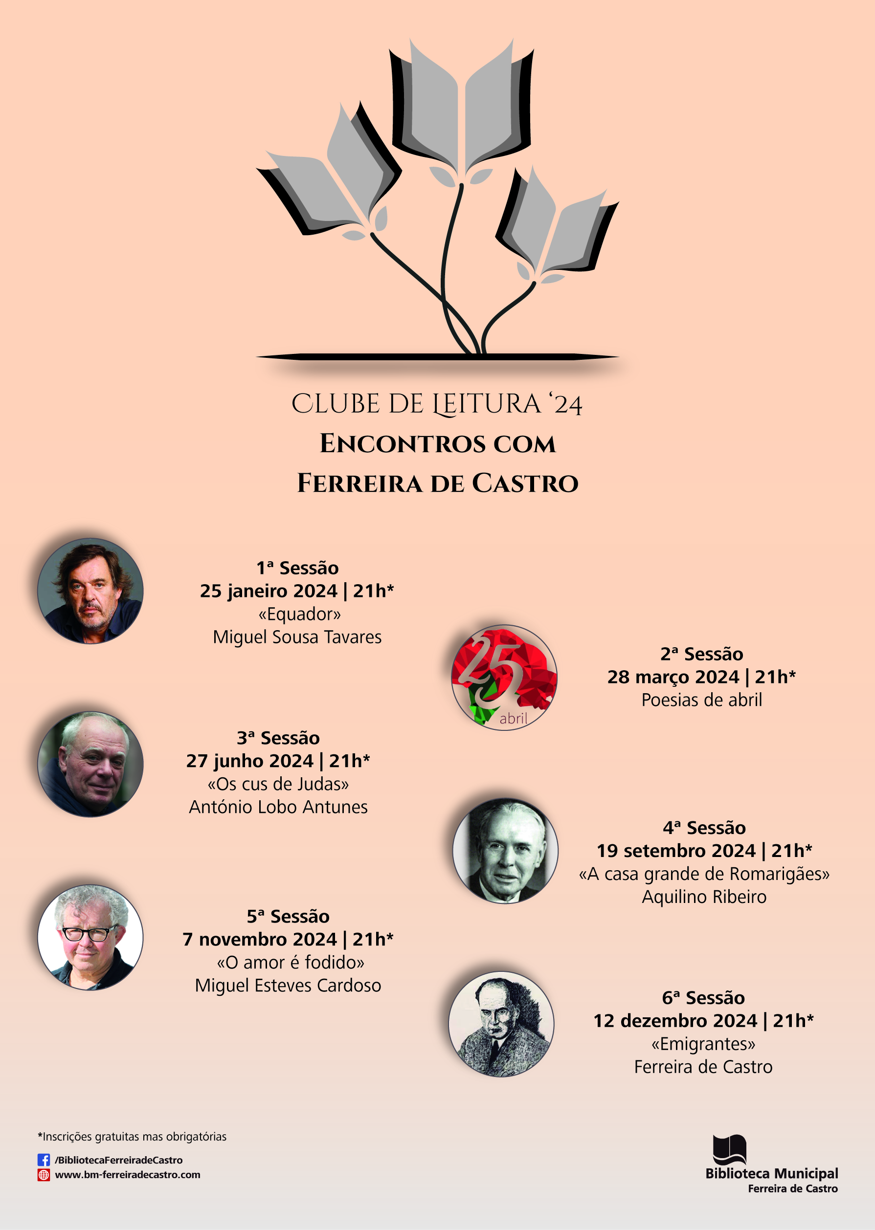 Capa Oficial do Evento Clube de Leitura | Poesias de abril