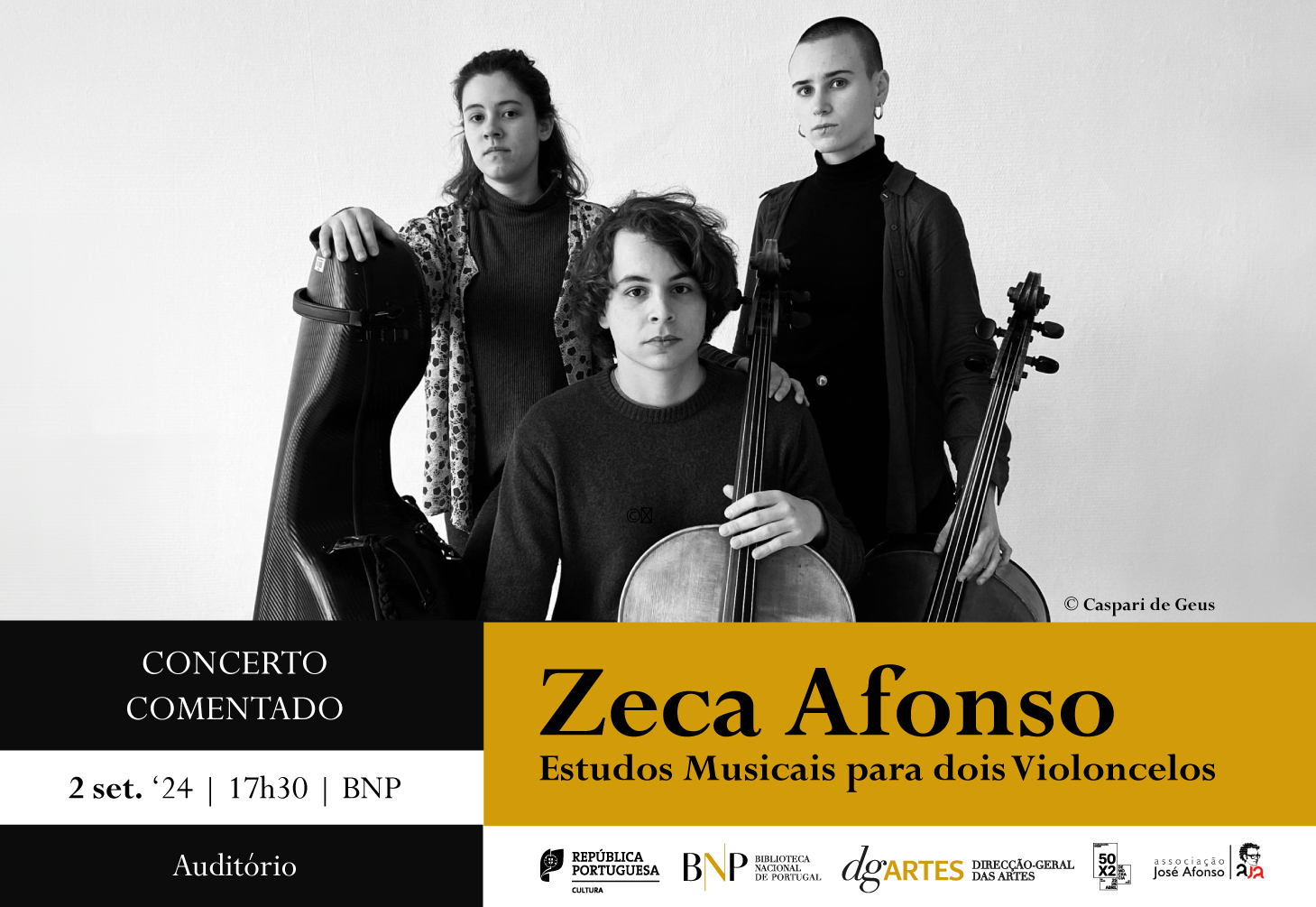 Capa do Evento ZECA AFONSO- ESTUDOS MUSICAIS PARA DOIS VIOLONCELOS