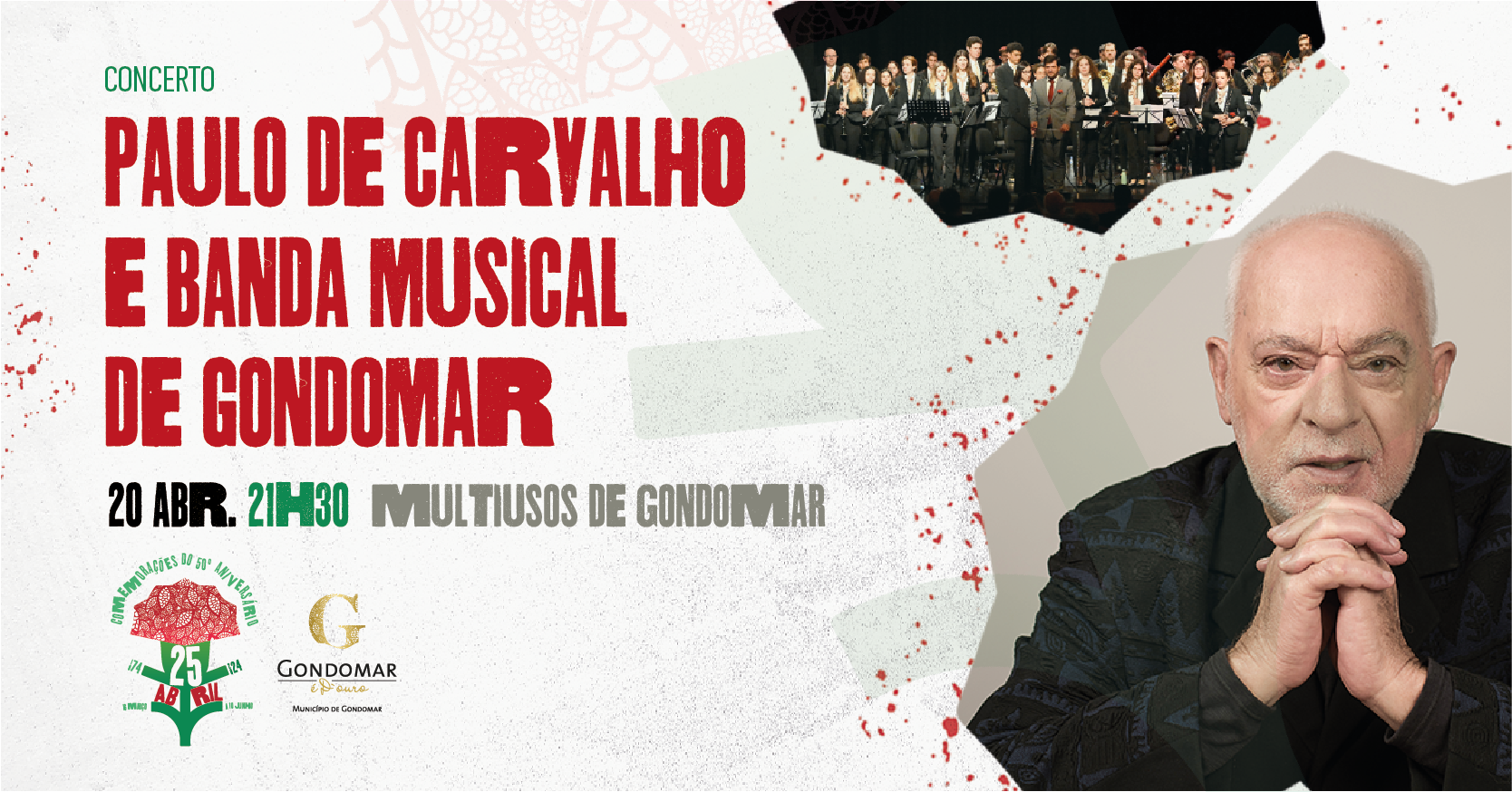 Capa do Evento Concerto Paulo de Carvalho e Banda Musical de Gondomar