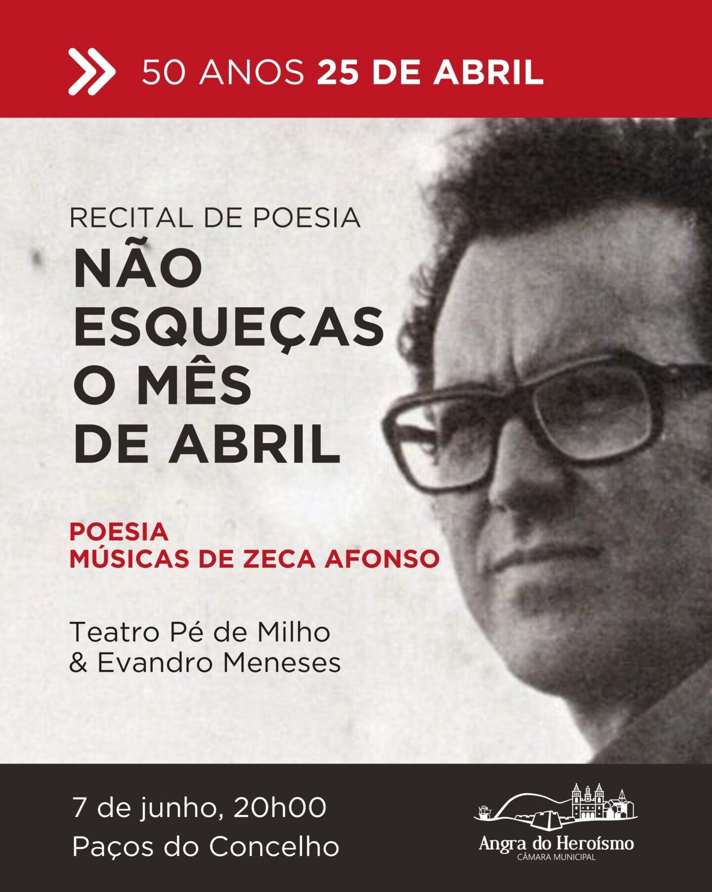 Capa do Evento Recital de Poesia - Não Esqueças o mês de Abril