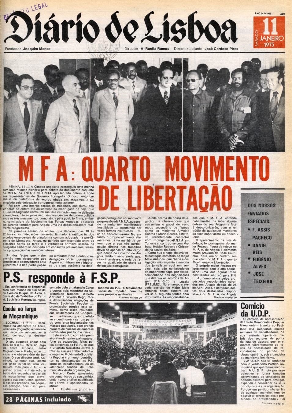 «MFA: Quarto Movimento de Libertação», Diário de Lisboa, 11 de janeiro de 1975.