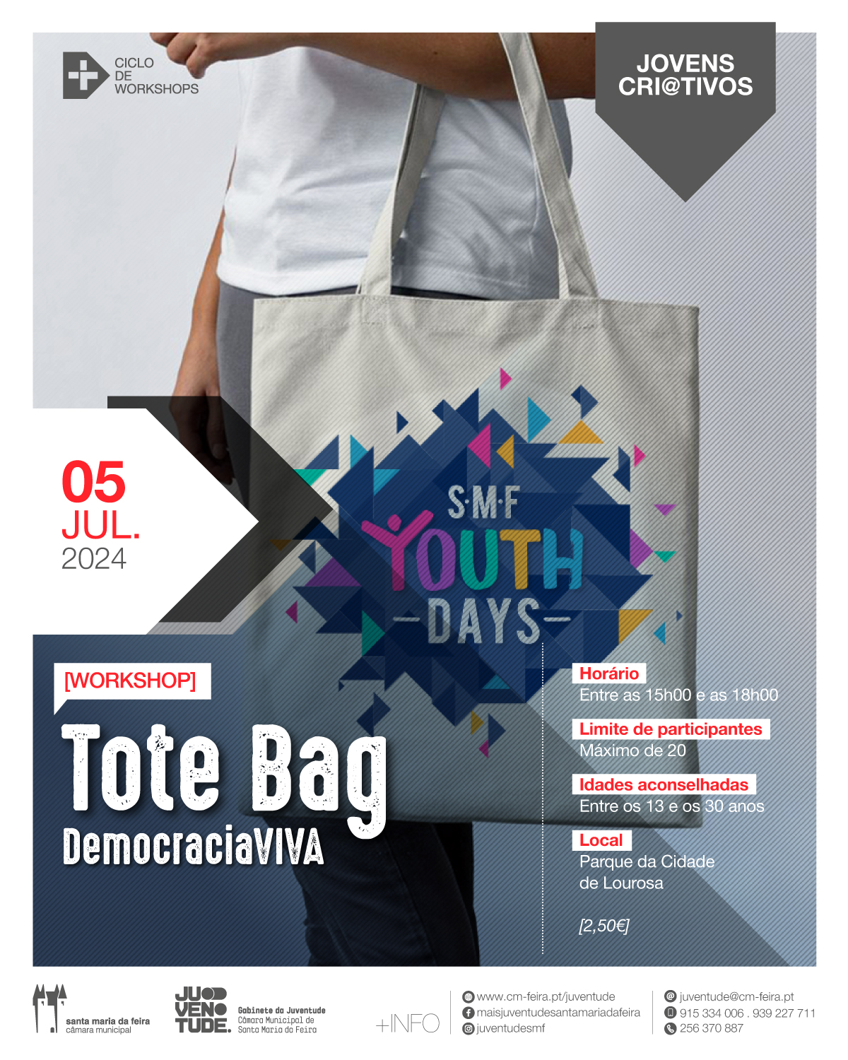 Capa Oficial do Evento Workshop ToteBag - Democracia Viva