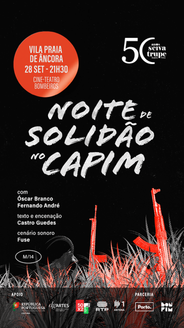 Capa Oficial do Evento Noite de Solidão no Capim- Vila Praia de Âncora