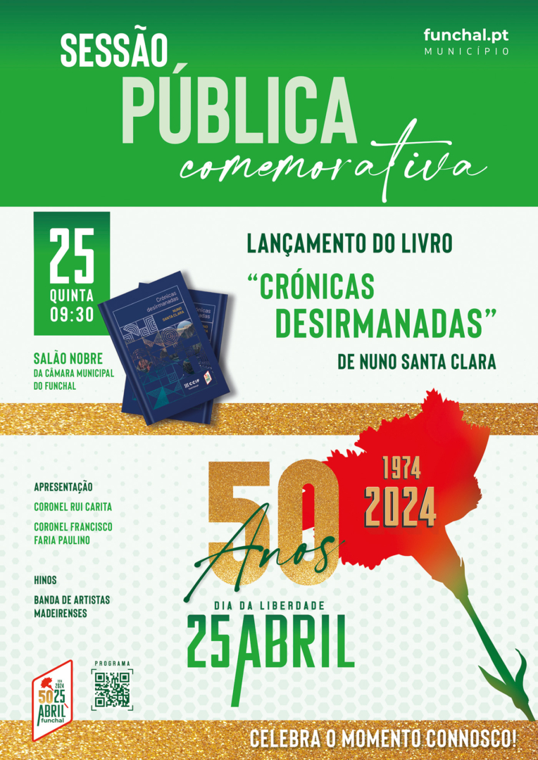 Capa do Evento Sessão Pública Comemorativa dos 50 anos do 25 de Abril