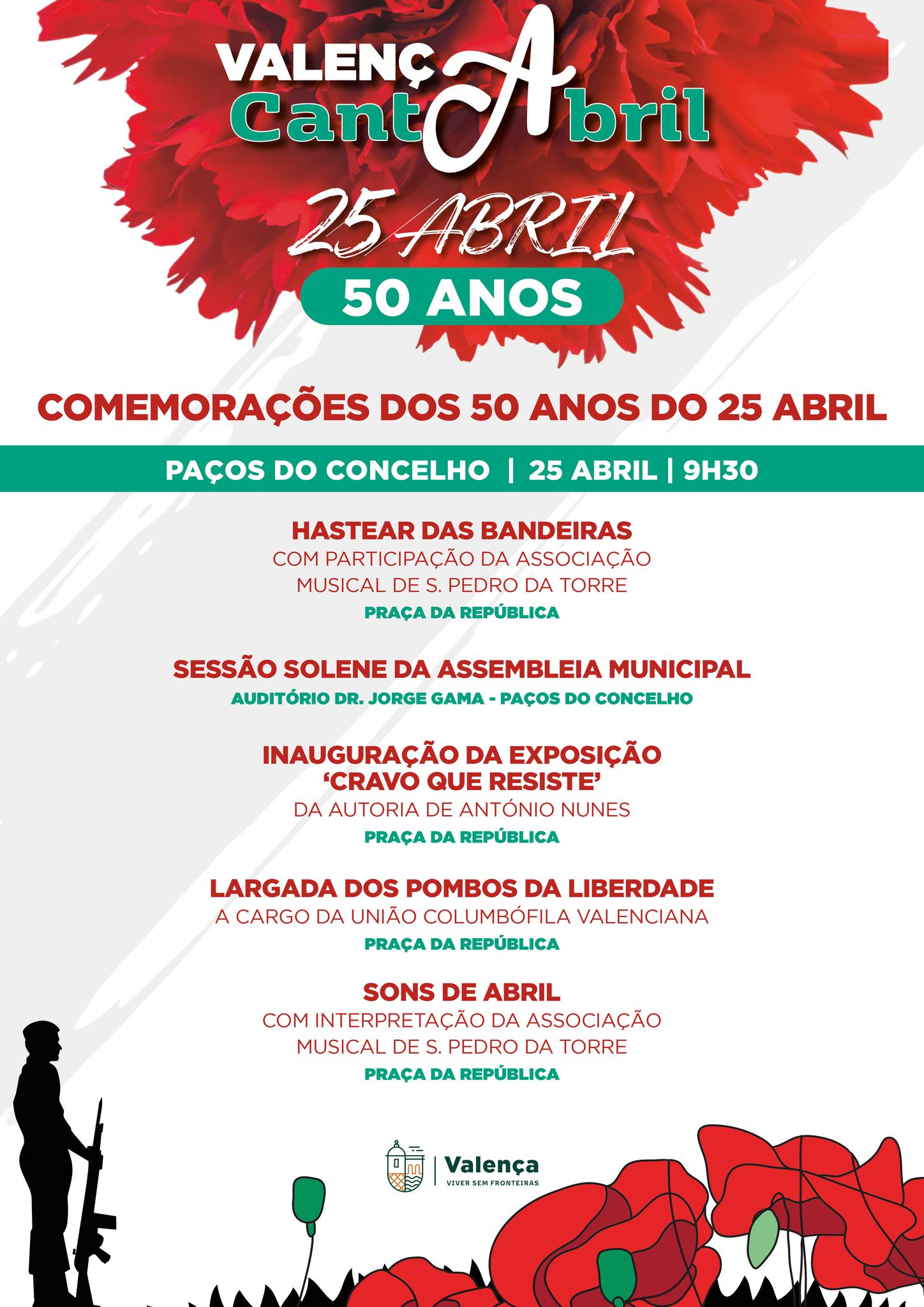 Capa do Evento Valença Cant'Abril 2024 - Sessão Solene Comemorativa dos 50 Anos do 25 de Abril