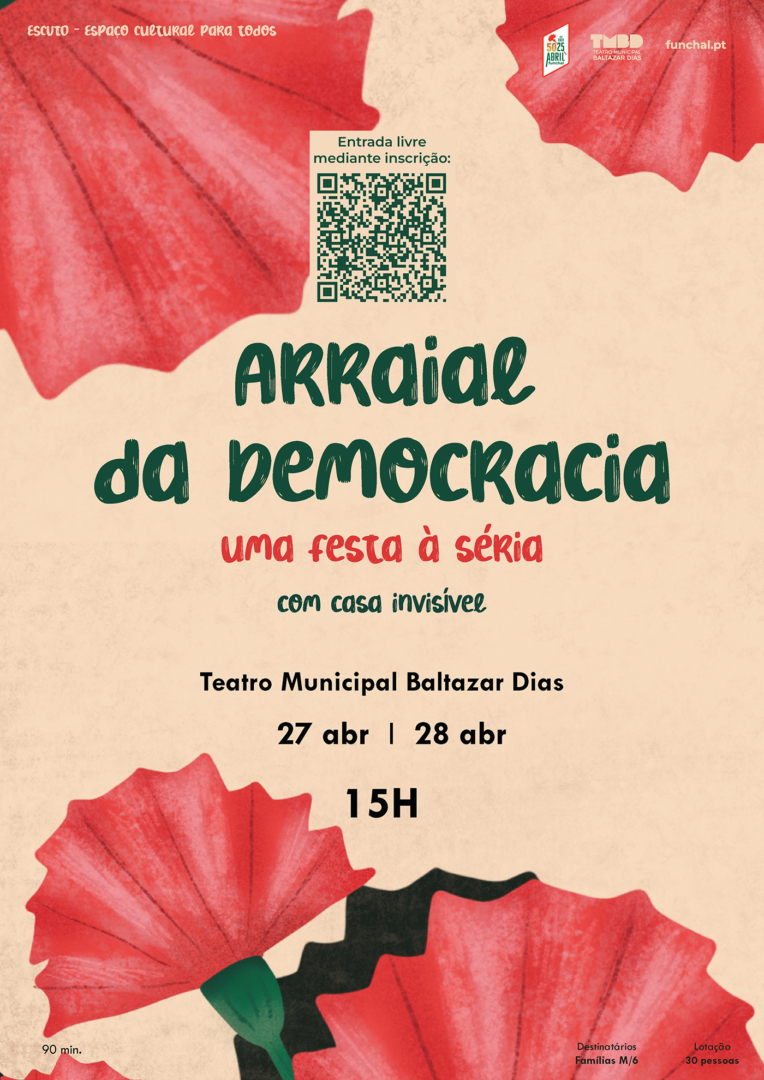 Capa Oficial do Evento Arraial da Democracia – Uma festa À séria