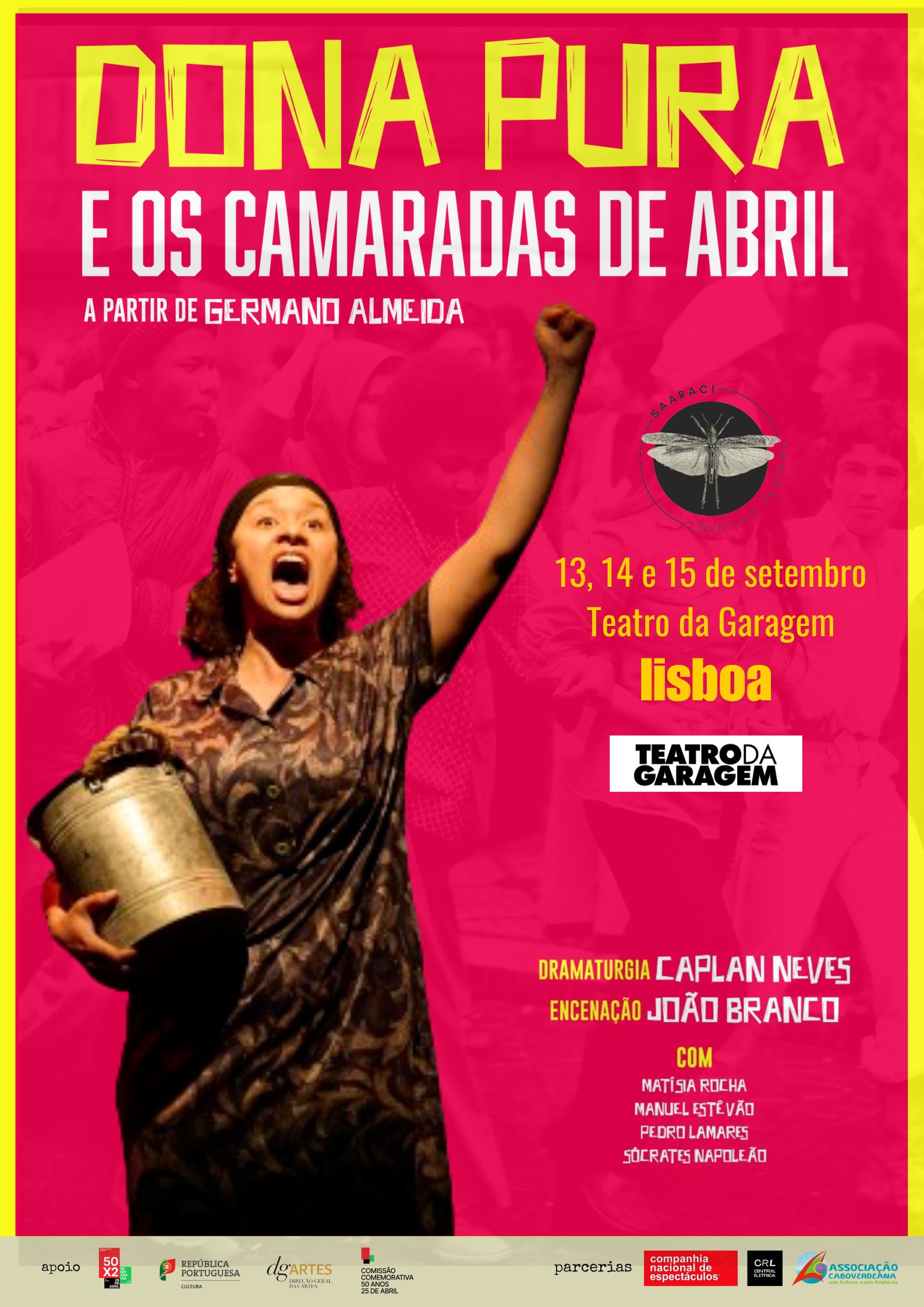 Capa Oficial do Evento Dona Pura e os Camaradas de Abril - Lisboa