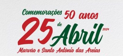 Capa Oficial do Evento Comemorações dos 50 Anos do 25 de Abril de 1974 | Santo António das Areias