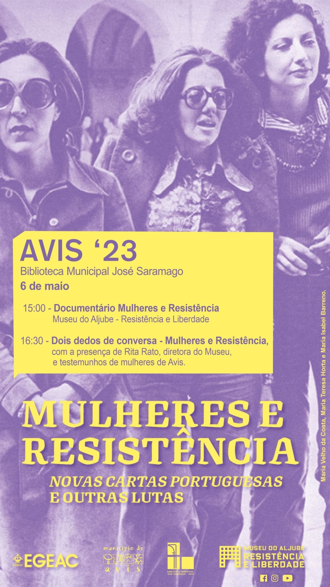 Capa Oficial do Evento Dois dedos de Conversa – Mulheres e Resistência 