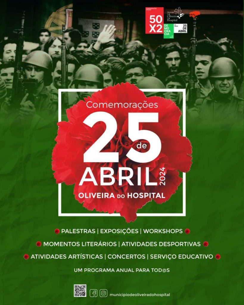 Capa do Evento 50 anos do 25 de Abril assinalados com programação até ao final do ano | Oliveira do Hospital