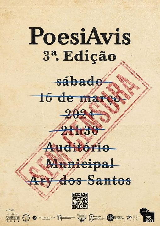 Capa do Evento PoesiAvis - “Sem censura” 