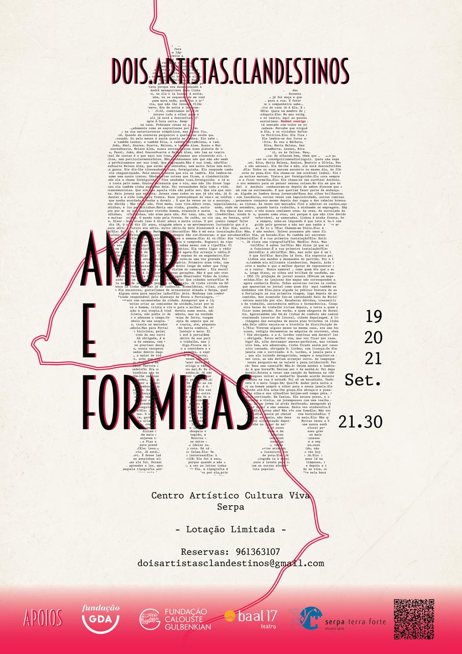 Capa Oficial do Evento Amor e Formigas