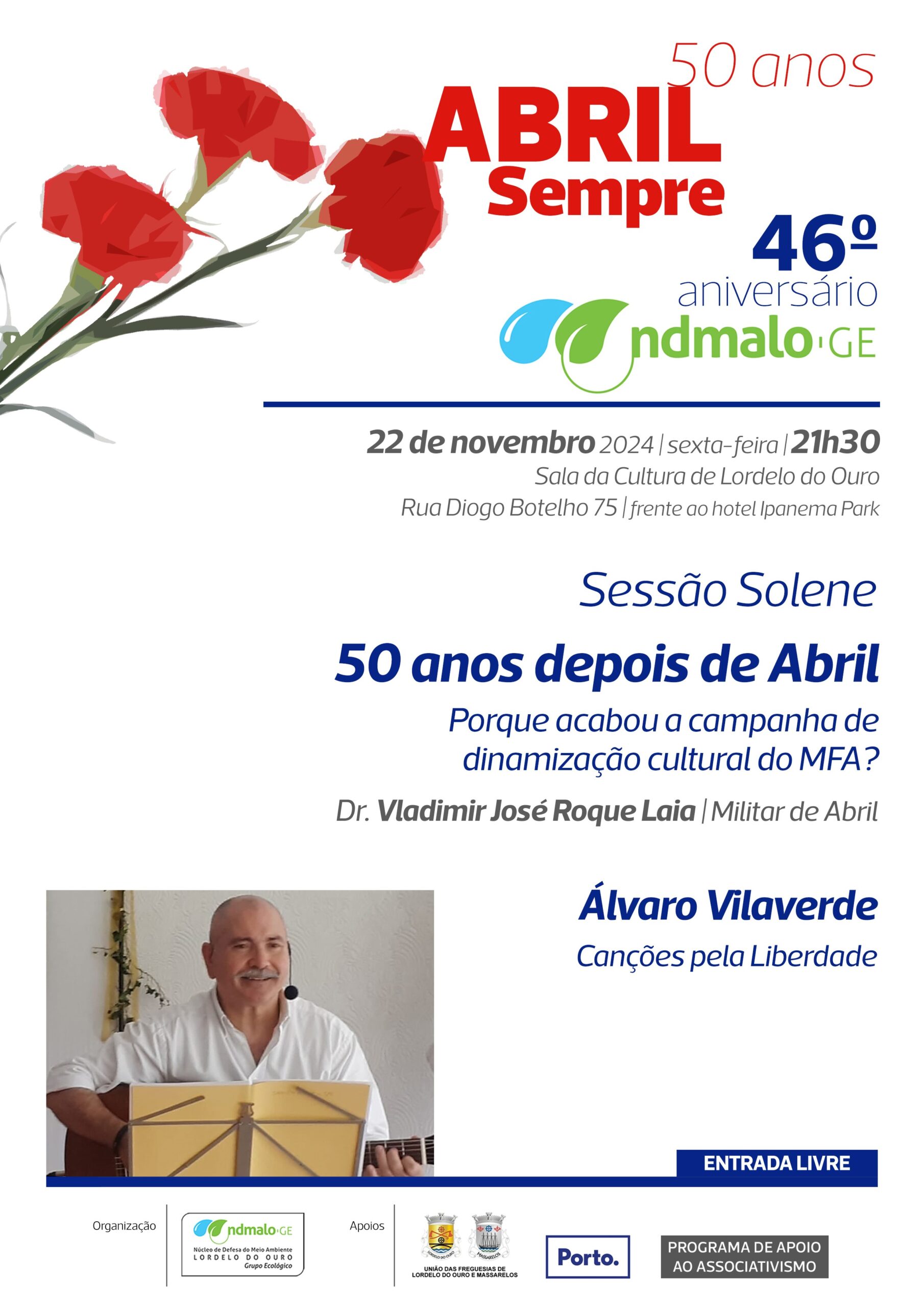 Capa do Evento SESSÃO SOLENE  50 ANOS DEPOIS DO 25 DE ABRIL-Porque acabou a Campanha de Dinamização Cultural do MFA?