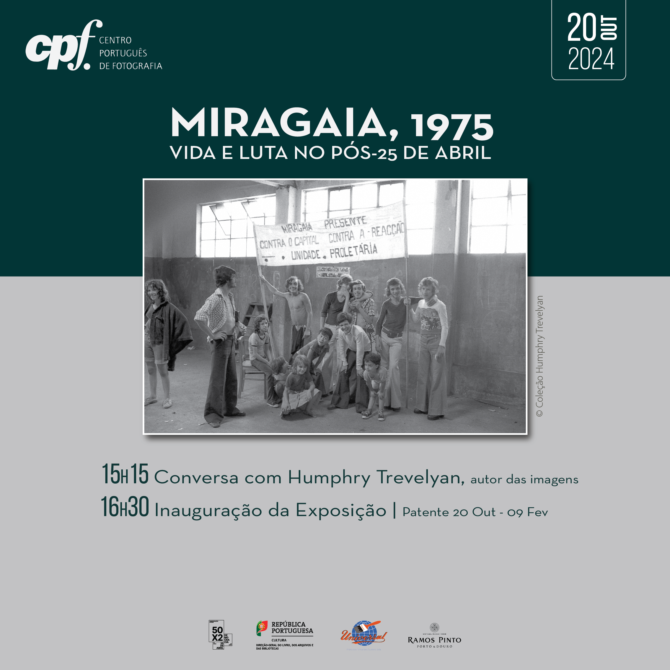 Capa Oficial do Evento MIRAGAIA 1975 – VIDA E LUTA NO PÓS-25 DE ABRIL