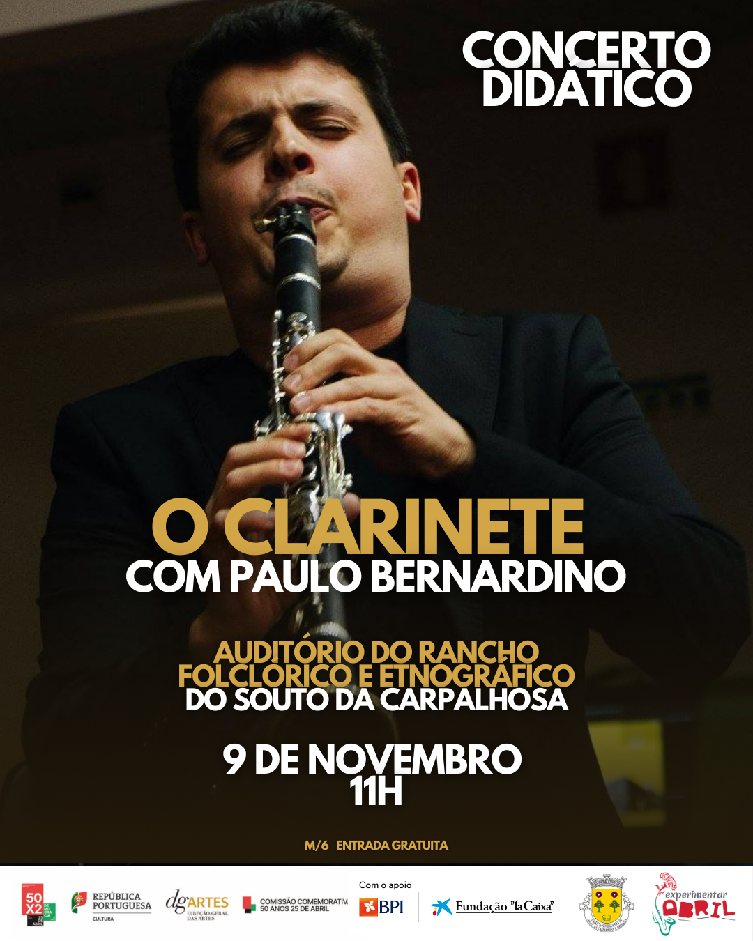 Capa Oficial do Evento Experimentar Abril com Paulo Bernardino