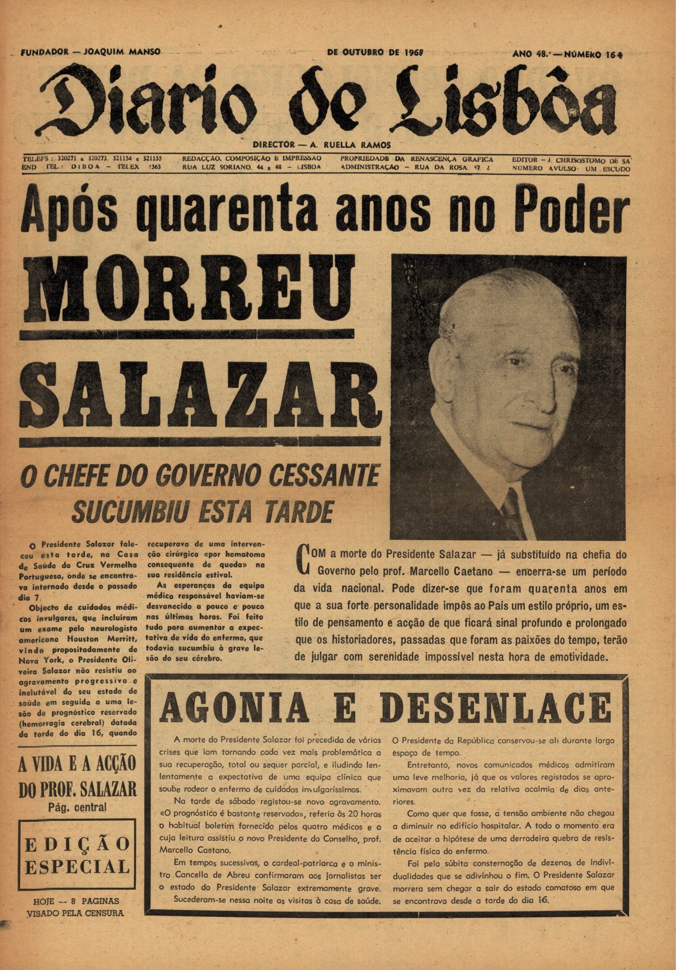 27 de julho de 1970 / ANTT, Diário de Lisboa, SEC PP 144