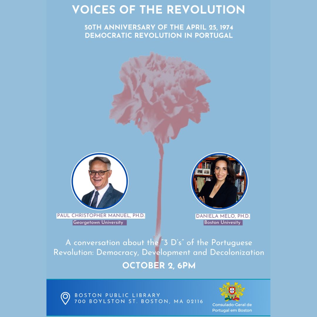 Capa do Evento Voices of the Revolution – Celebrating the 50th Anniversary of the April 25, 1974 democratic revolution in Portugal 