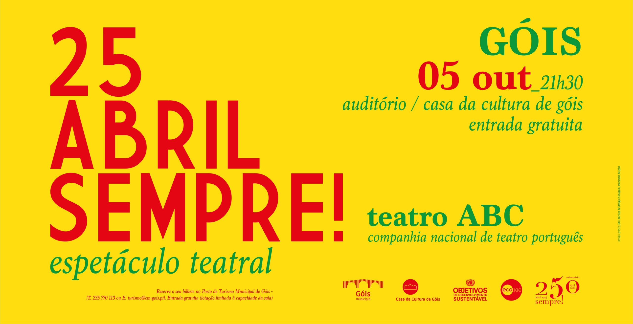 Capa do Evento Espetáculo Teatral '25 de Abril, Sempre'